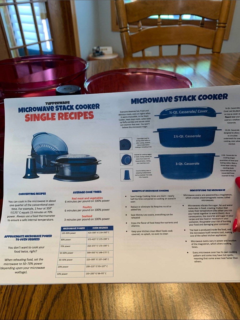 Tupperware Microwave Stack Cooker Set with Recipes - Picture 2 of 16